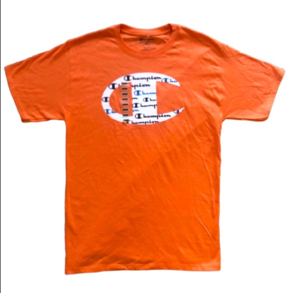 NEW Orange Mens Champion Graphic Logo T-shirt